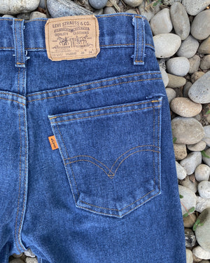 Vintage 1970s Levis Student 716-0917 Orange Tab Medium Wash Jeans USA size 25 26 27