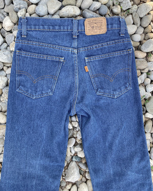 Vintage 1970s Levis Student 716-0917 Orange Tab Medium Wash Jeans USA size 25 26 27