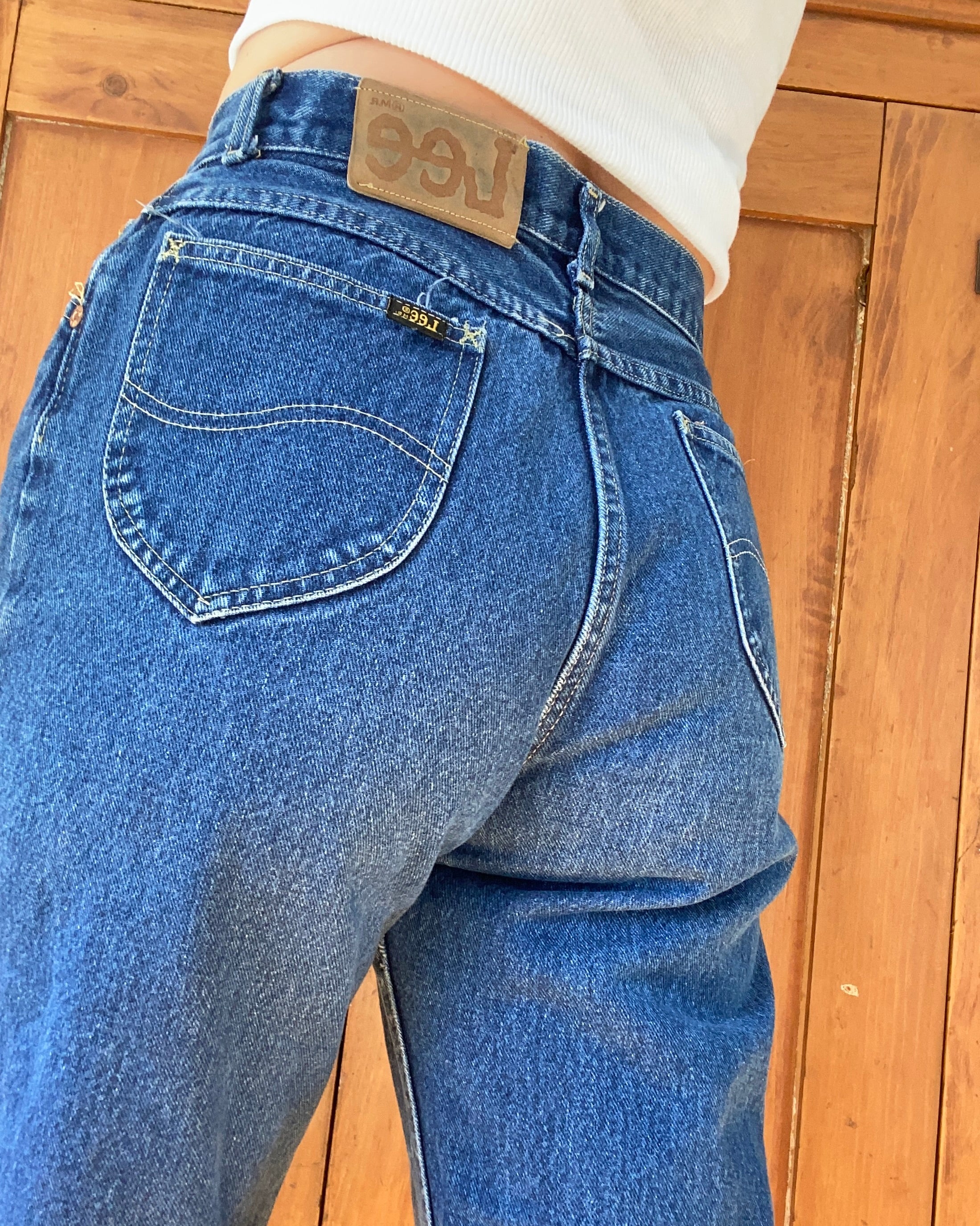Vintage LEE Riders Made in USA Dark Wash Jeans 28 29 – Ardith