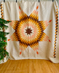 Vintage 1970s Star Patchwork Quilt