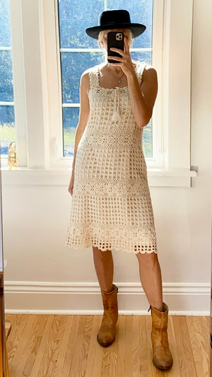 Vintage 1970s Crochet Dress