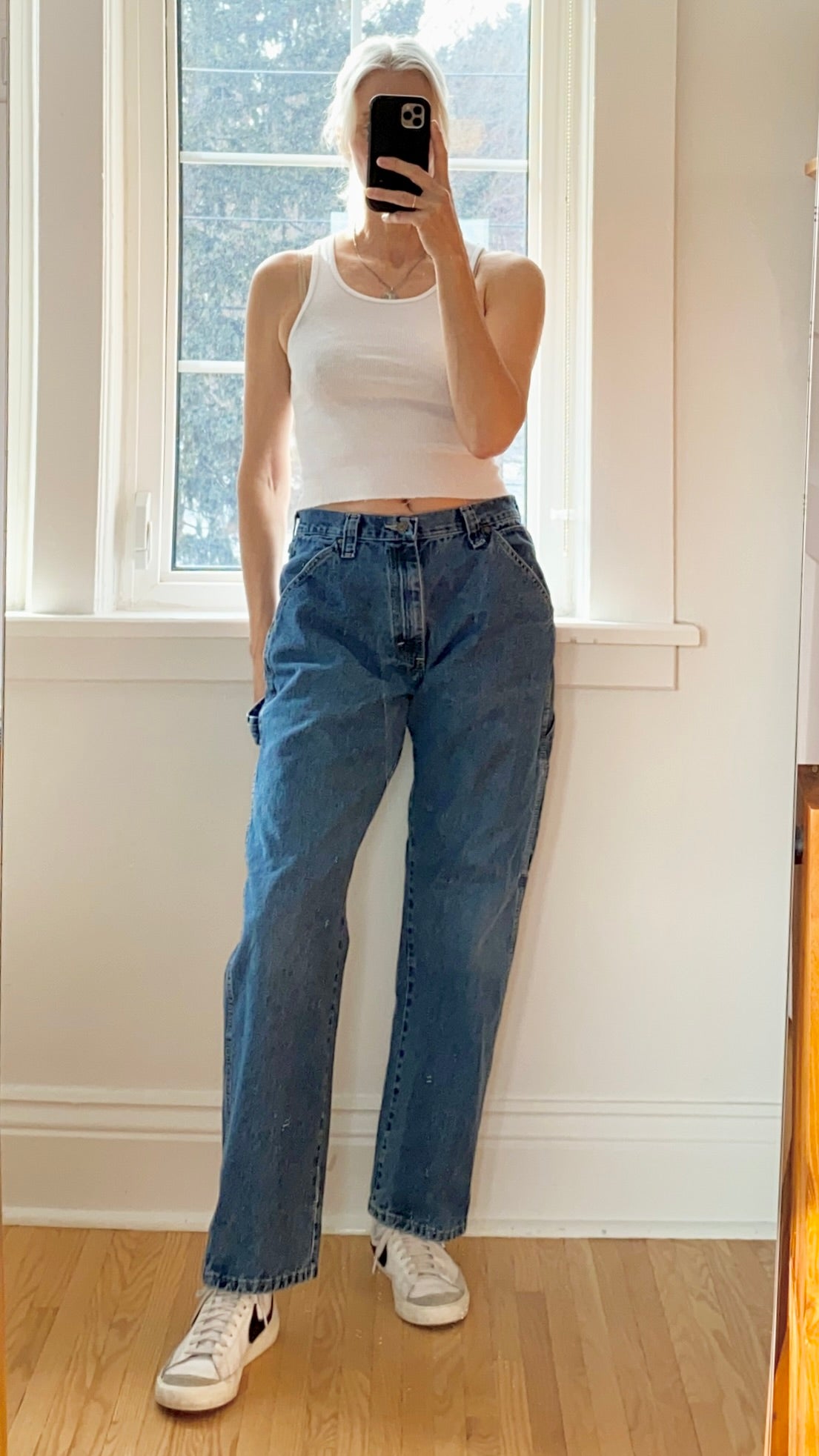 Vintage Wrangler Carpenters Dark Blue Wash Jeans size 31