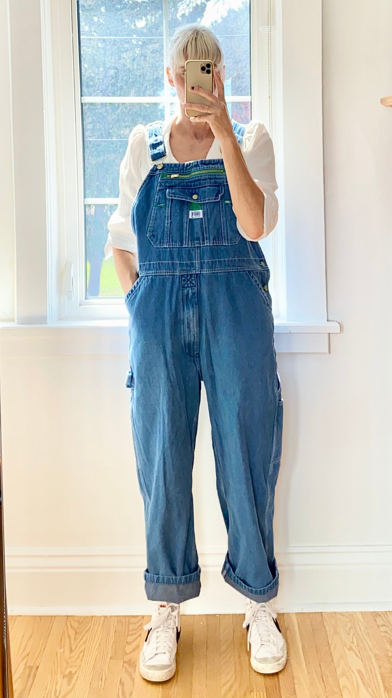 Vintage Liberty Denim Carpenter Overalls Medium Blue Wash Size L XL