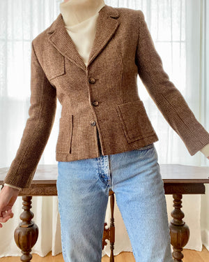 Vintage Vogue American Designer Collection Tweed Riding Jacket S