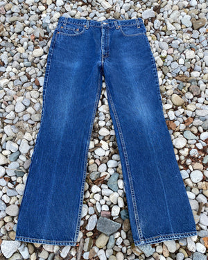 Vintage Levis 517 Boot Cut Flares Dark Blue Wash Jeans size 36 USA