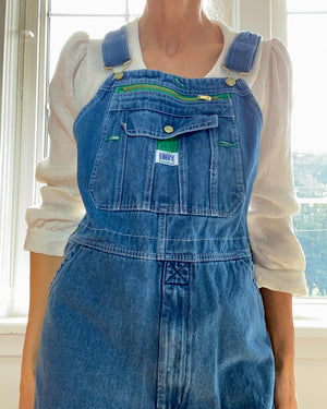 Vintage Liberty Denim Carpenter Overalls Medium Blue Wash Size L XL