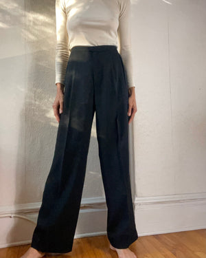 Vitange CHRISTIAN DIOR Black Crepe and Lace Tuxedo Suit Size 44 France 12 USA