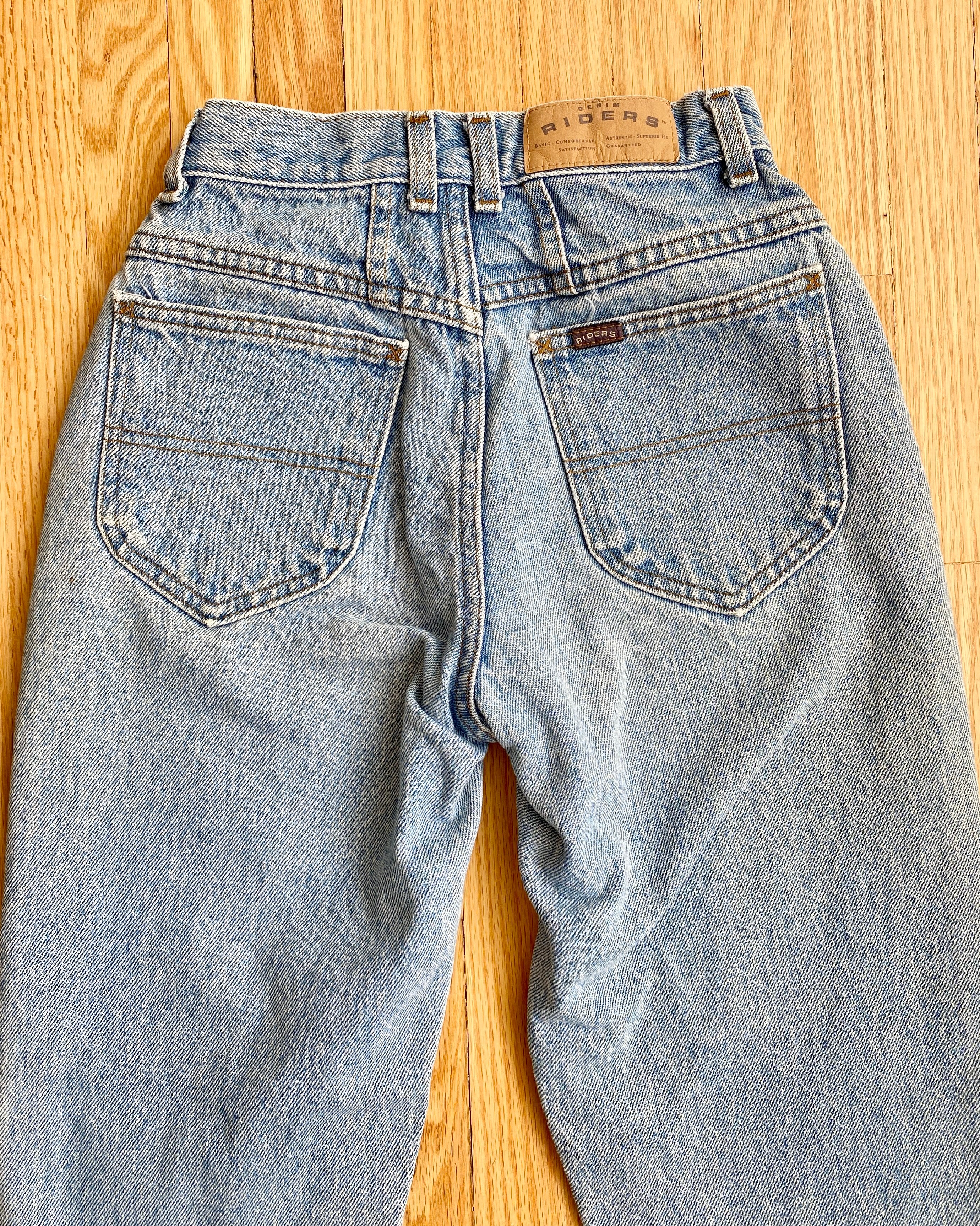 Vintage Riders Light Wash Jeans size 23 Made in USA