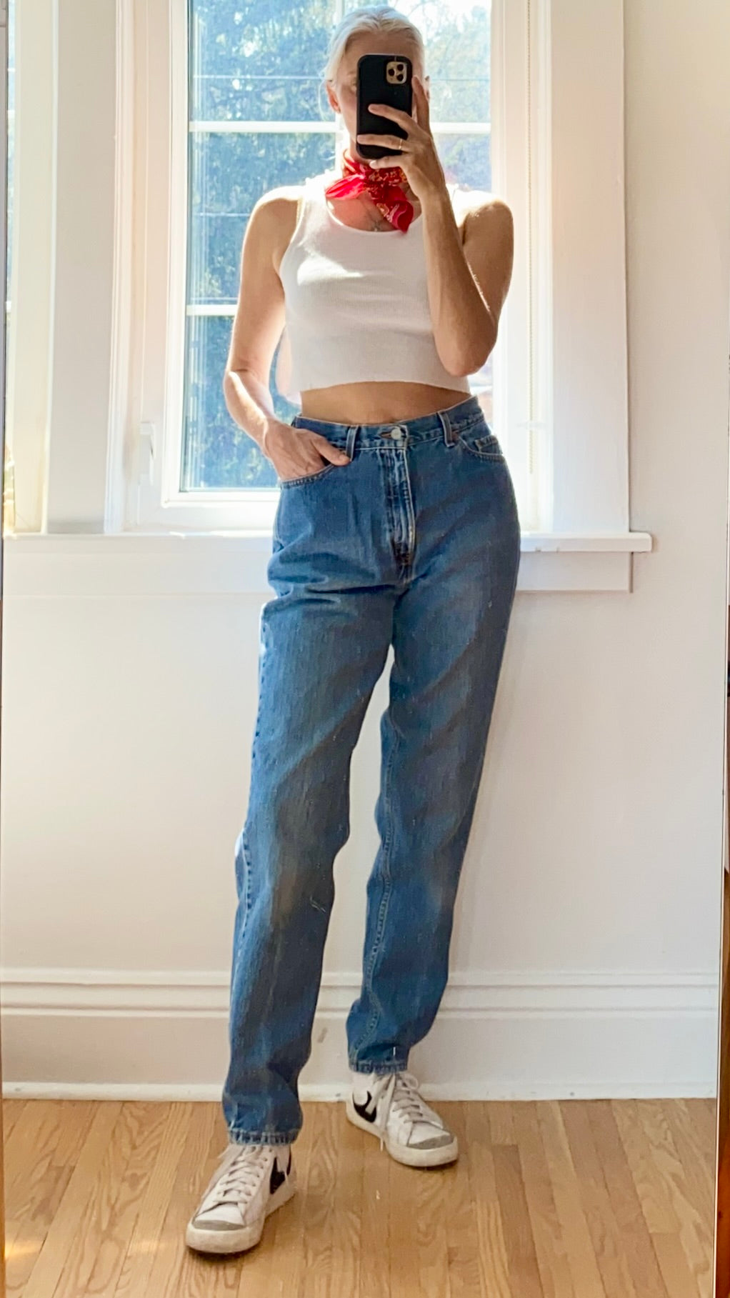 Vintage 1990s Levis 512 High Waist Medium Wash Denim Jeans size 31 Made in USA