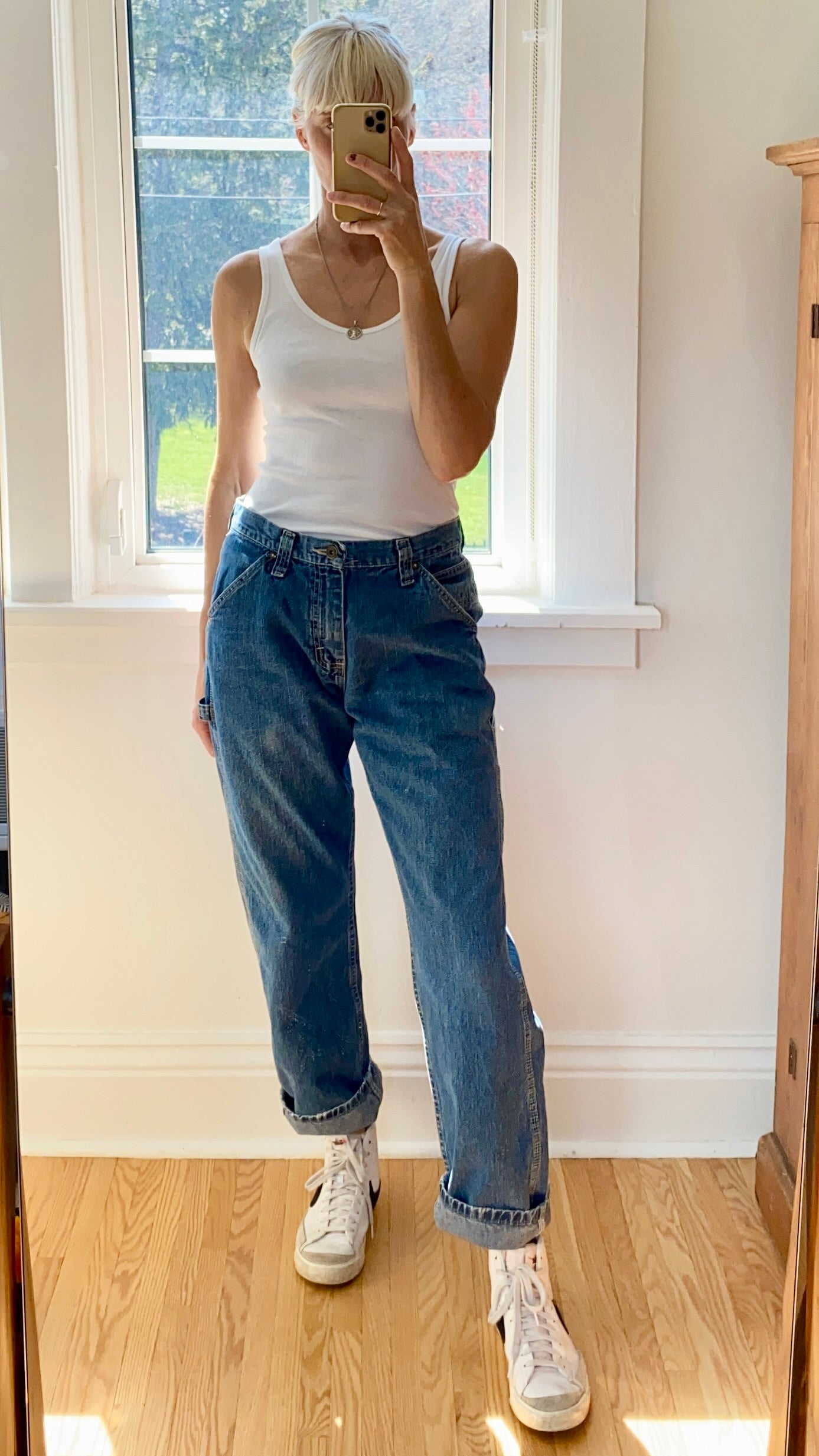 Vintage LEES Denim Carpenters Medium Wash size 31
