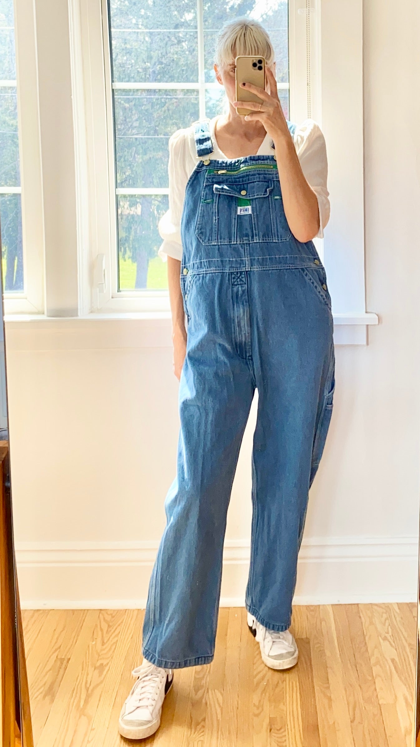 Vintage Liberty Denim Carpenter Overalls Medium Blue Wash Size L XL