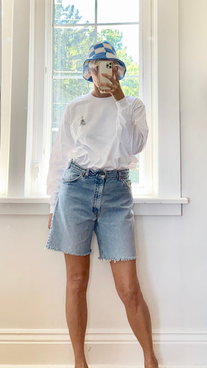 Vintage Levis Orange Tab Shorts Light Wash Size 33