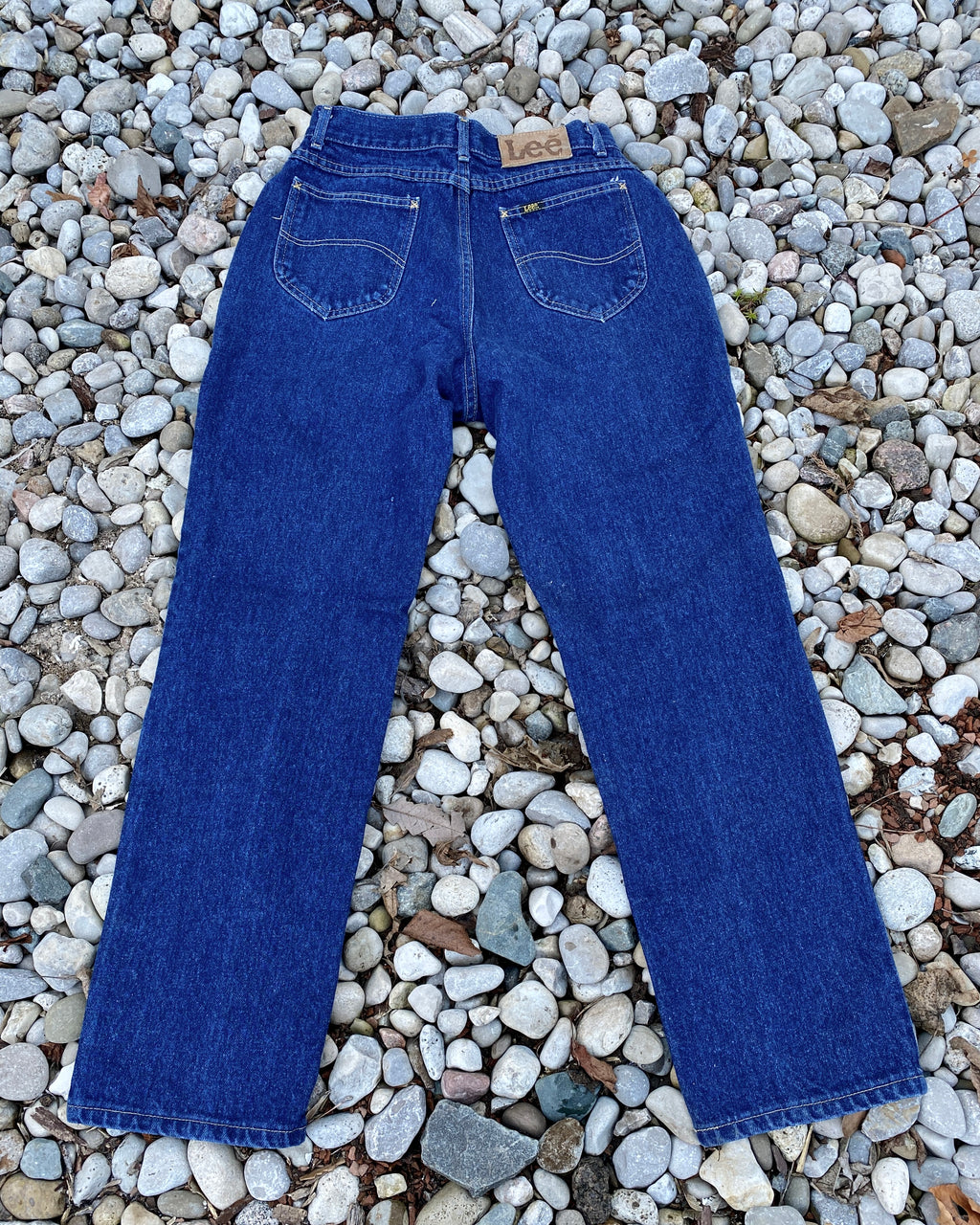 Vintage LEE Riders Made in USA Dark Wash Jeans USA High Waist 28 Hip 41
