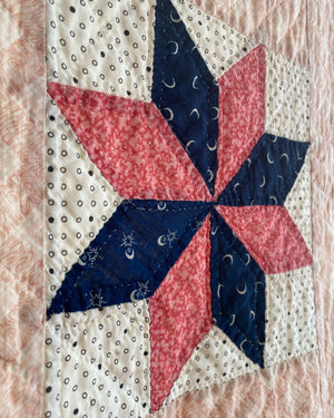 Antique 1850-1890 8 Point Star Patchwork Quilt