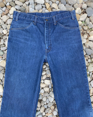 Vintage 1970s Levis 517 Orange Tab Medium to Dark Wash Flare Jeans size 34