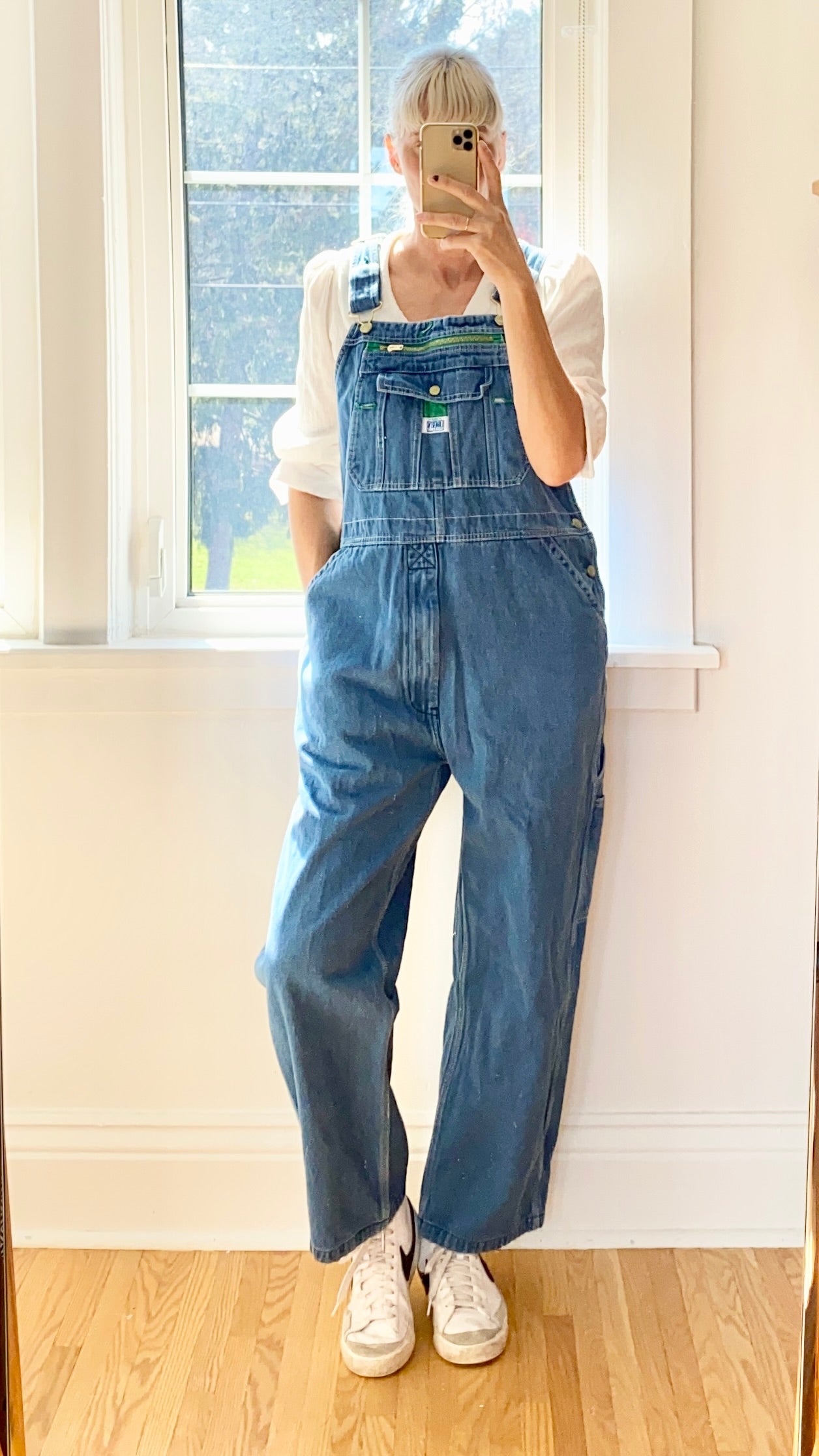 Vintage Liberty Denim Carpenter Overalls Medium Blue Wash Size L XL