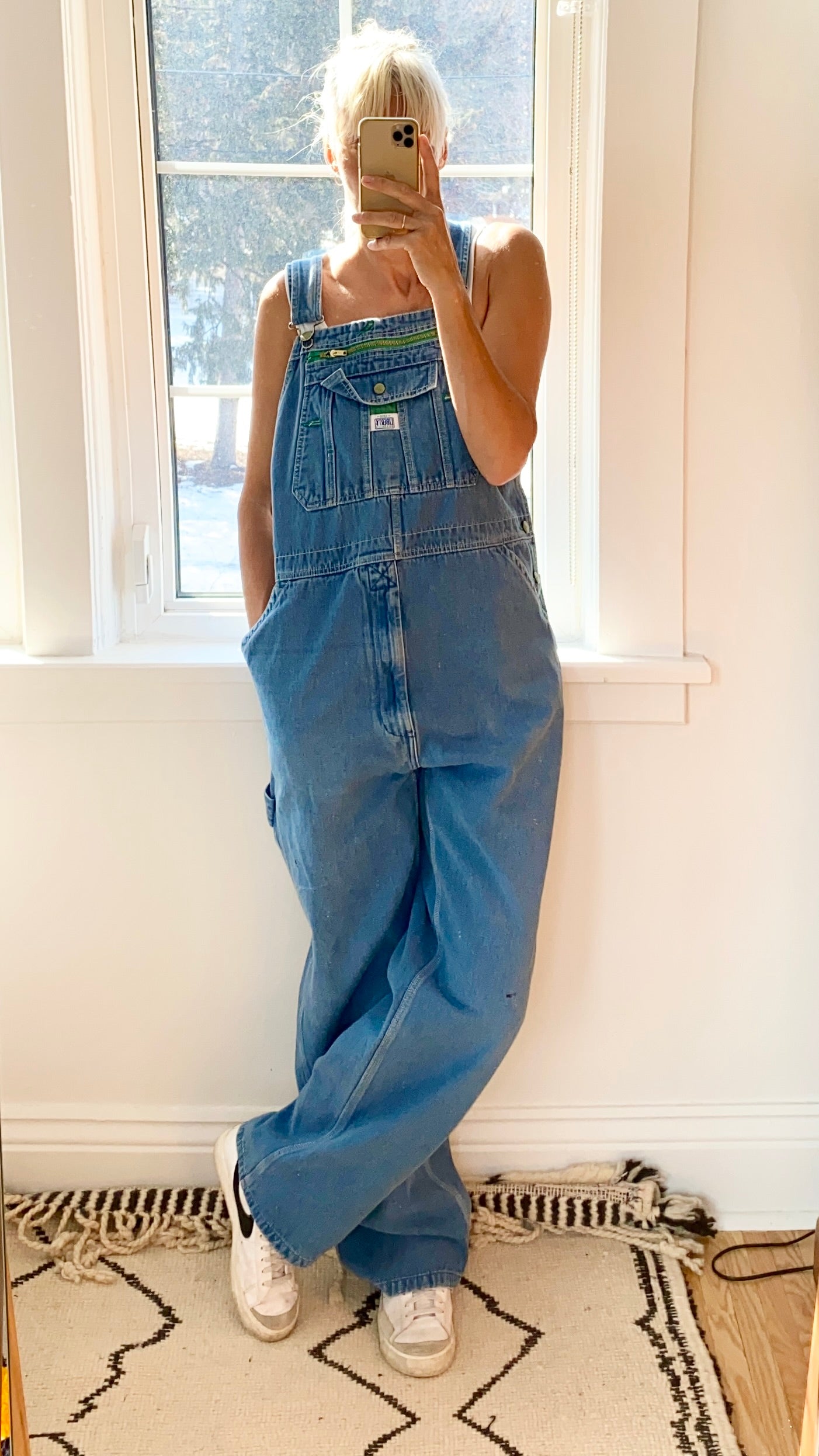 Vintage Liberty Denim Carpenter Overalls Light to Medium Wash Size L/XL