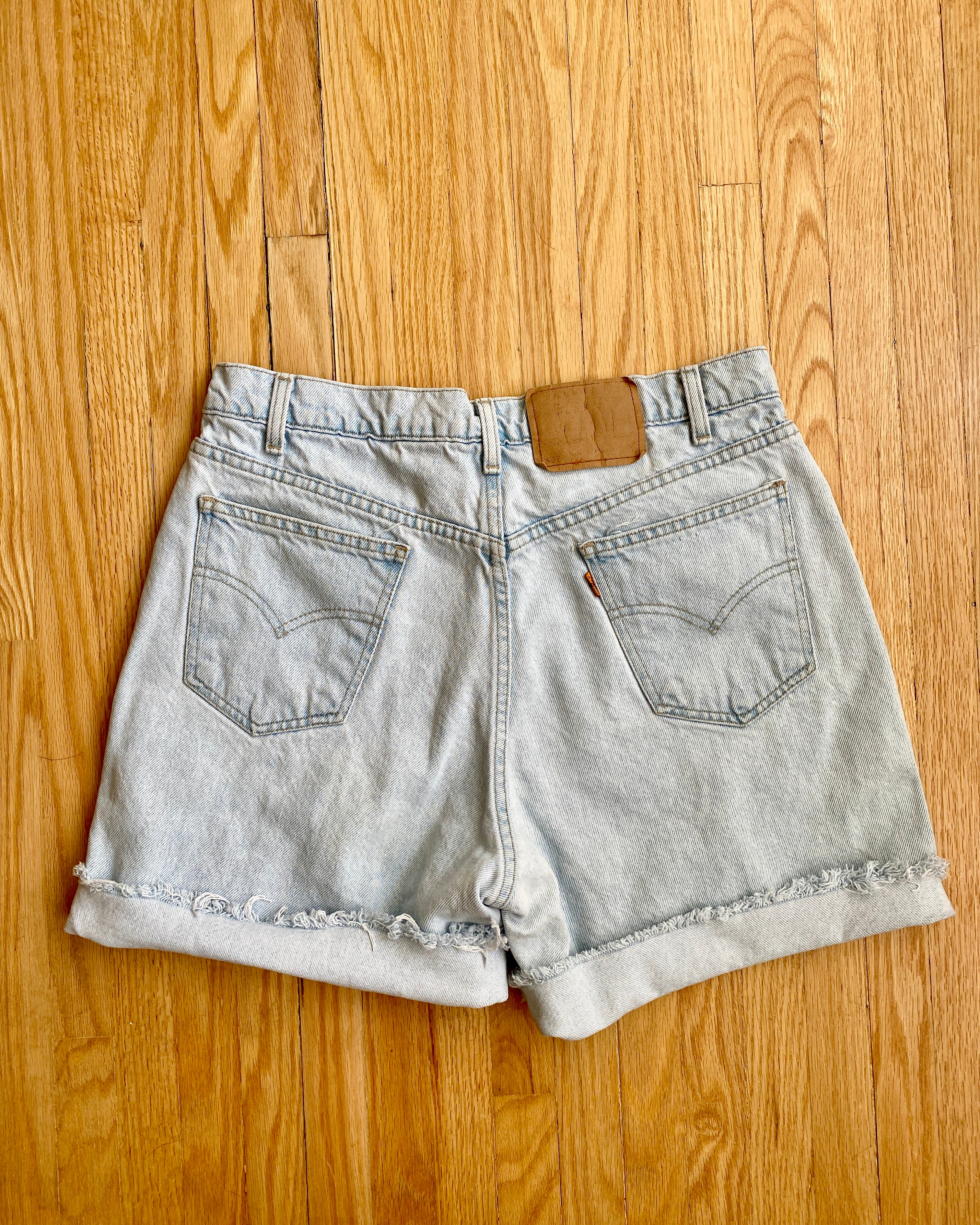 Vintage Levis Orange Tab Shorts Light Wash Size 32