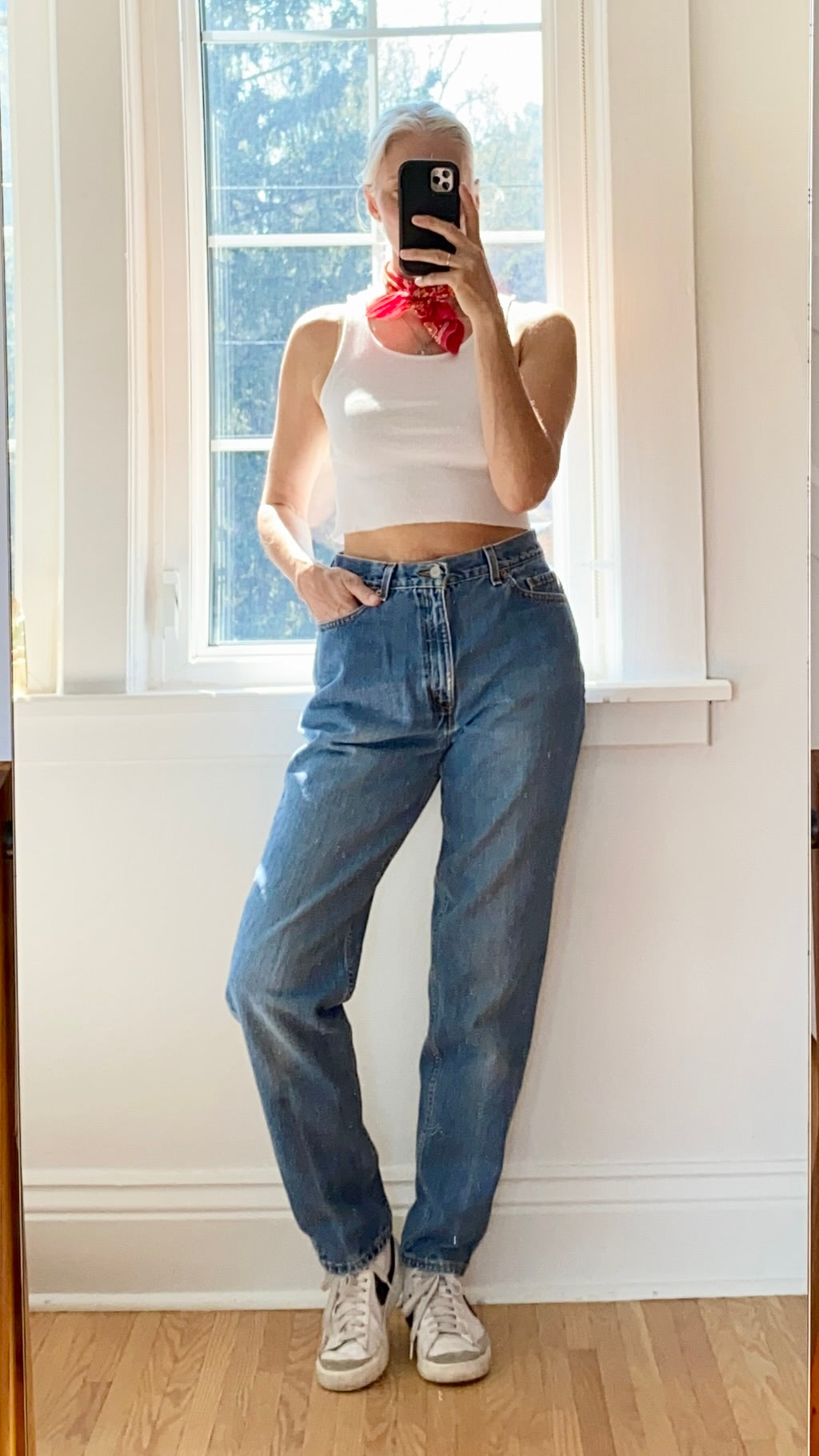 Vintage 1990s Levis 512 High Waist Medium Wash Denim Jeans size 31 Made in USA