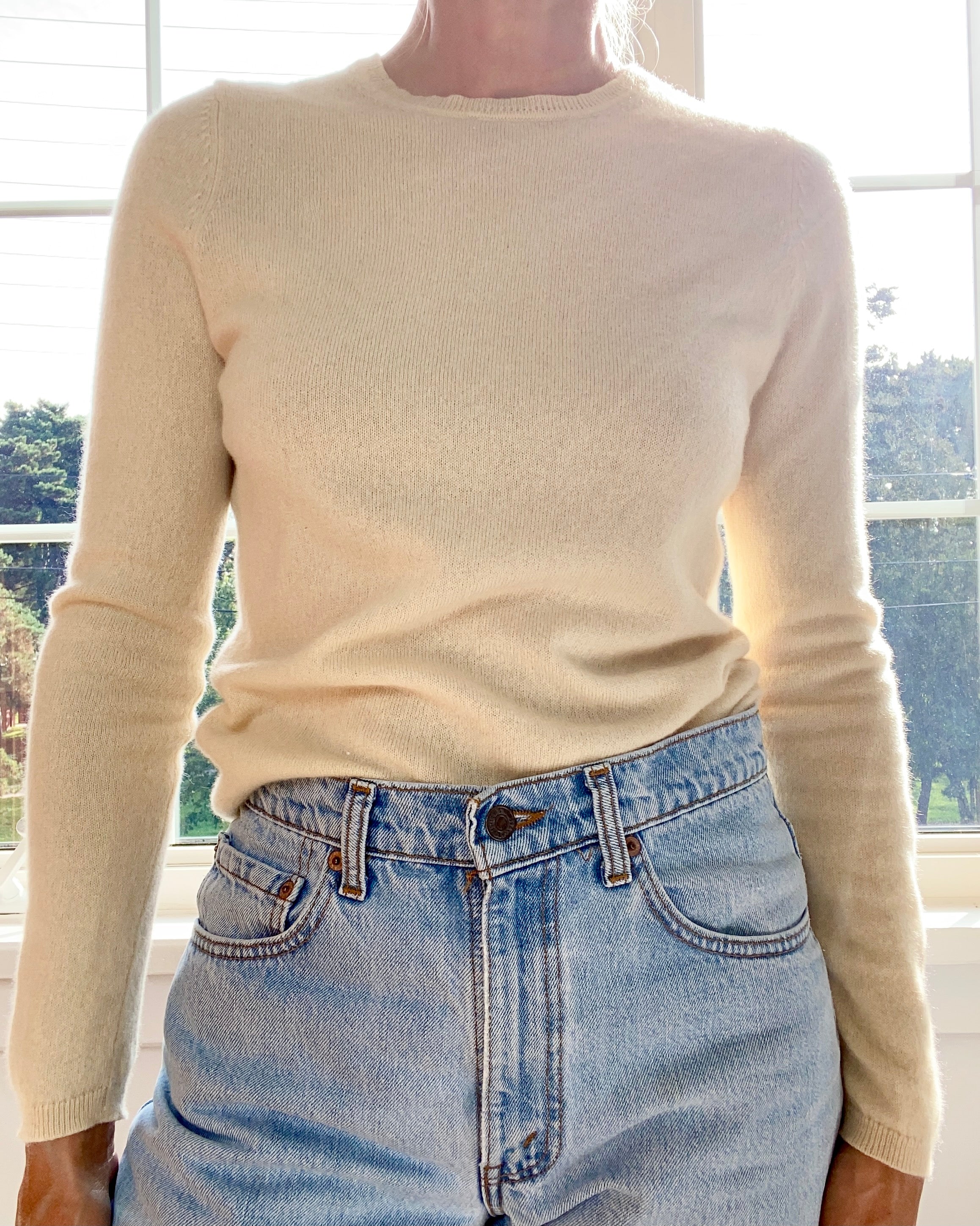 Cashmere Cream Crew Neck