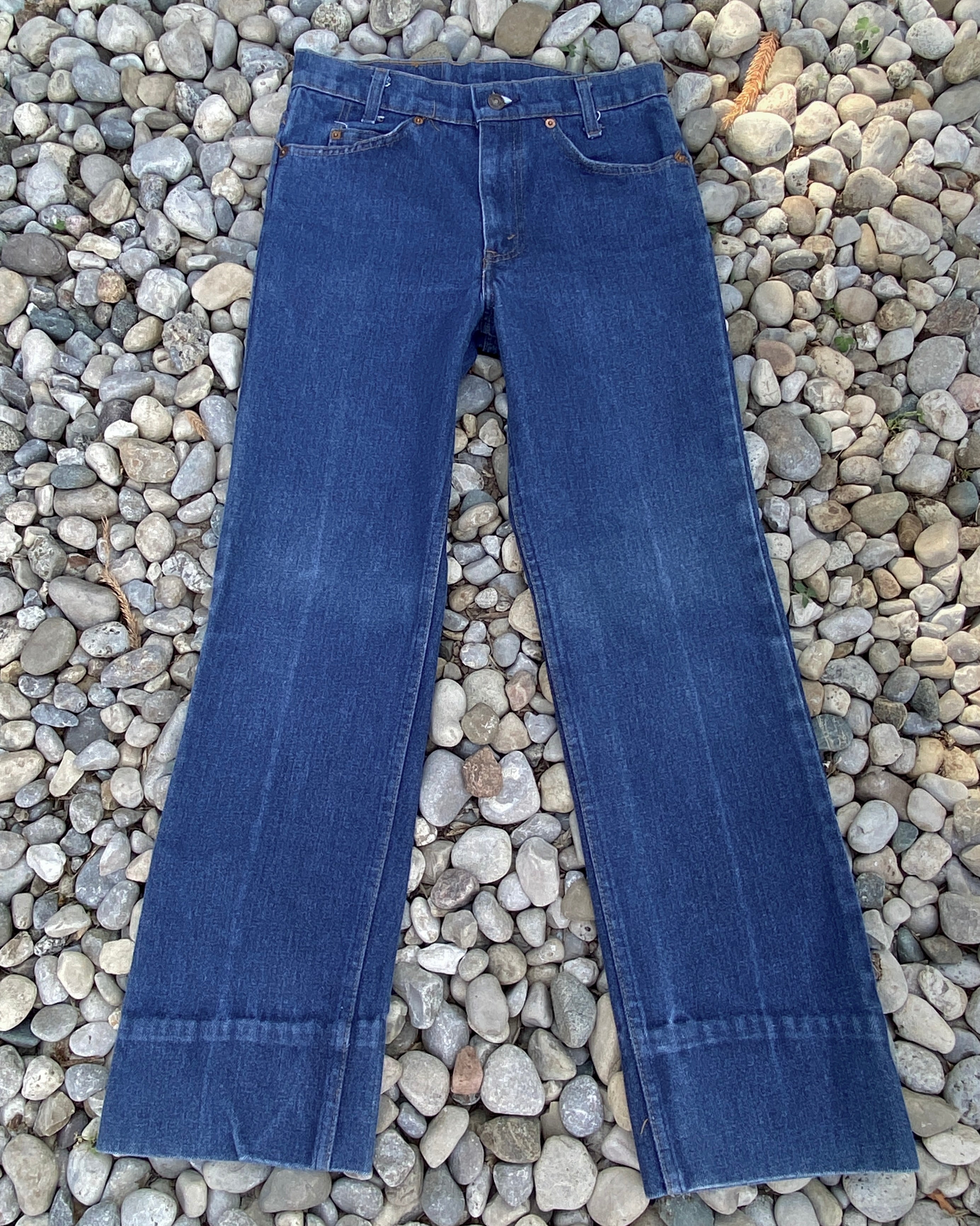 Vintage 1970s Levis Student 716-0917 Orange Tab Medium Wash Jeans USA size 25 26 27