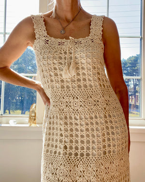 Vintage 1970s Crochet Dress