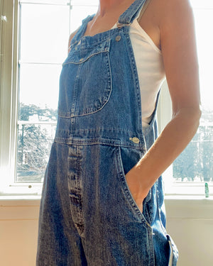 Vintage Riveted Lee Denim Carpenter Overalls Medium Wash Size M