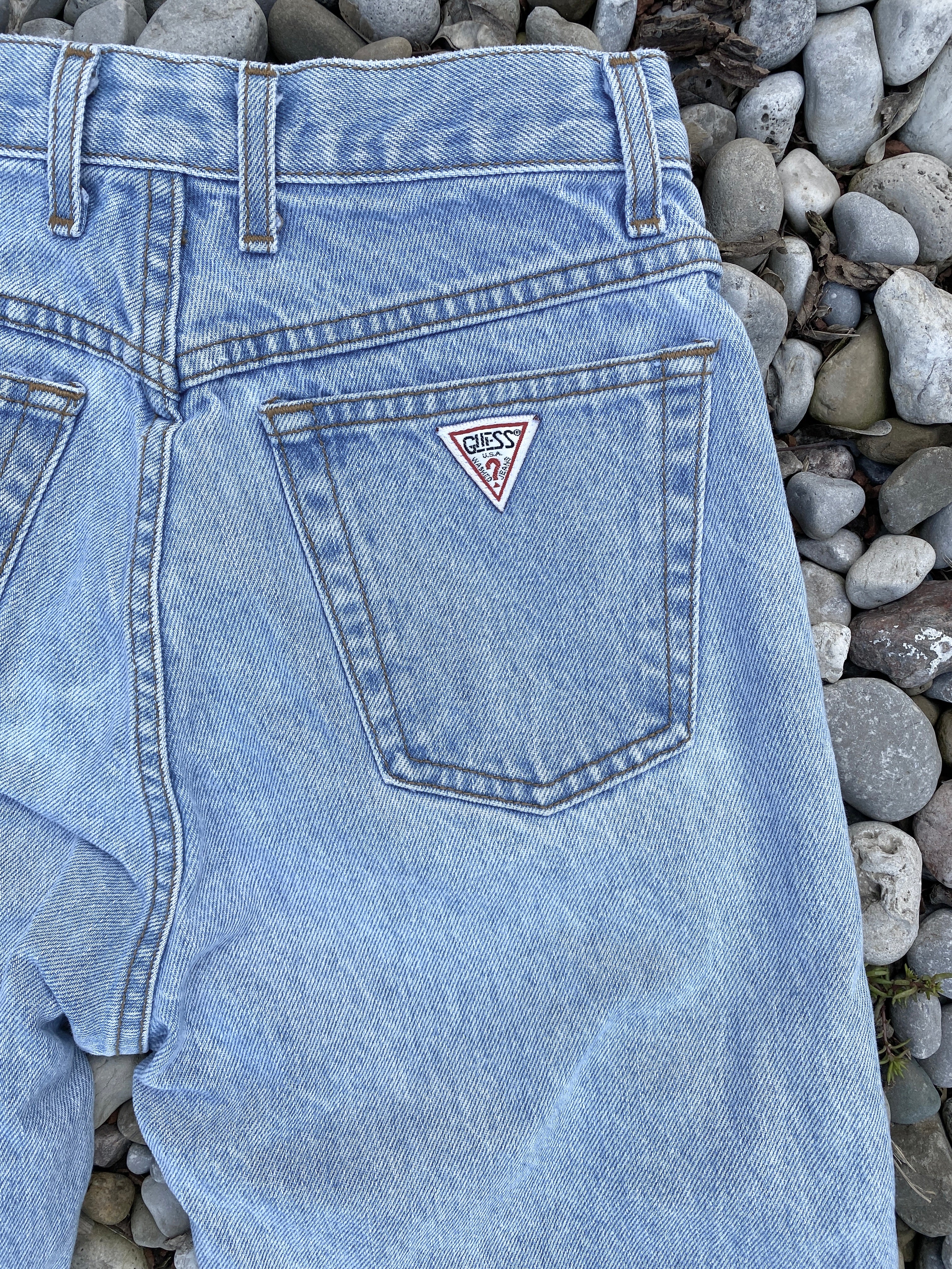 Vintage 1990s Guess by Georges Marciano Made in USA Light Wash Jeans size 27