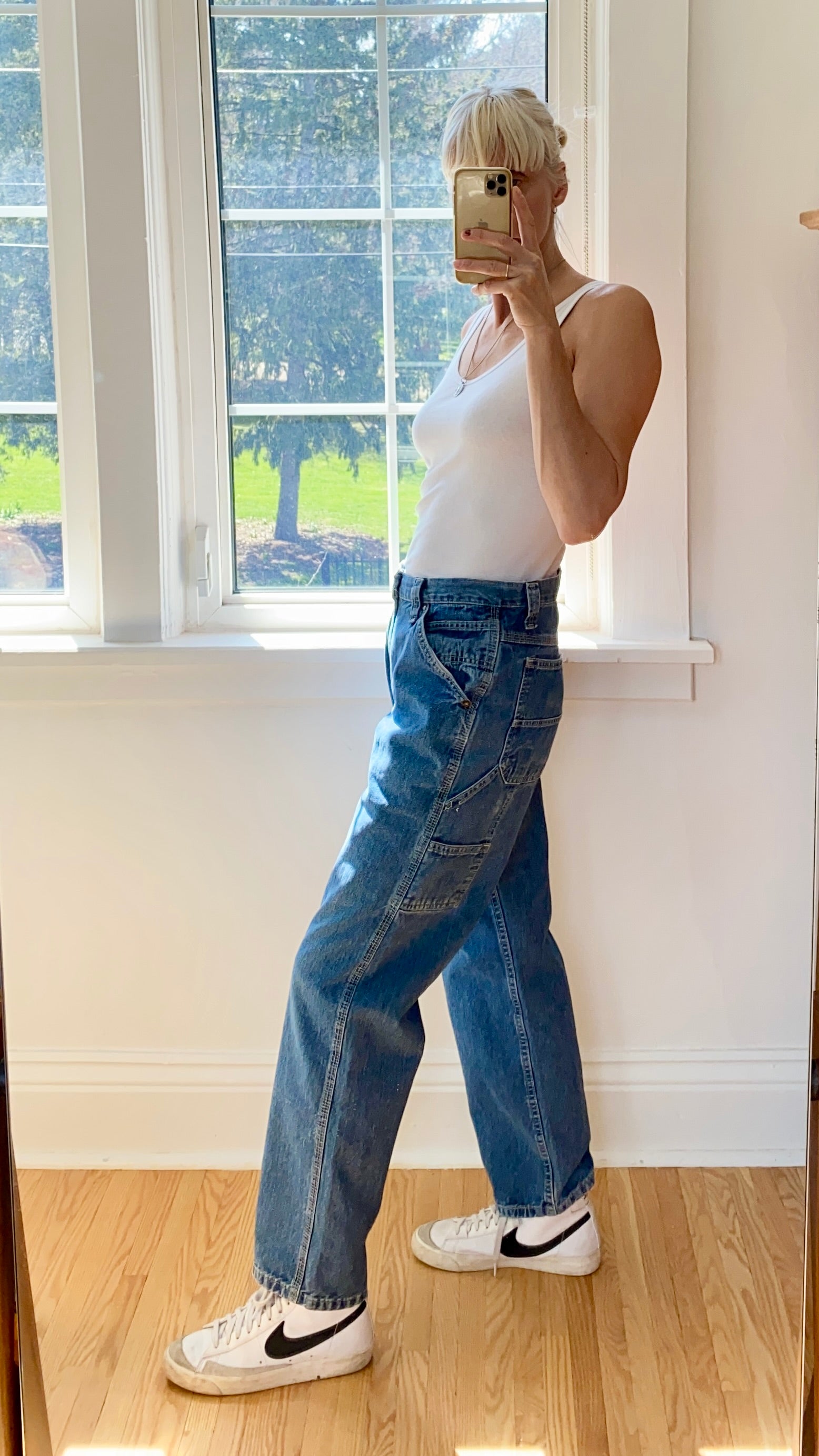 Vintage LEES Denim Carpenters Medium Wash size 31