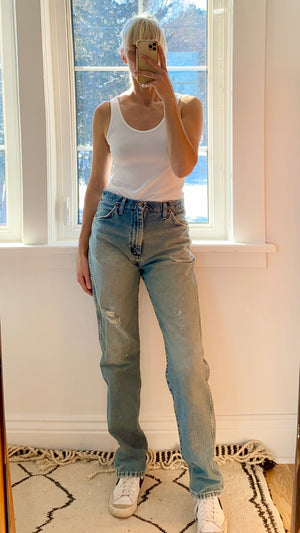Vintage Wranglers Medium Distressed Wash Jeans size 31