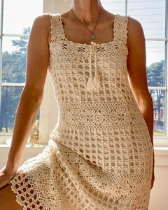 Vintage 1970s Crochet Dress