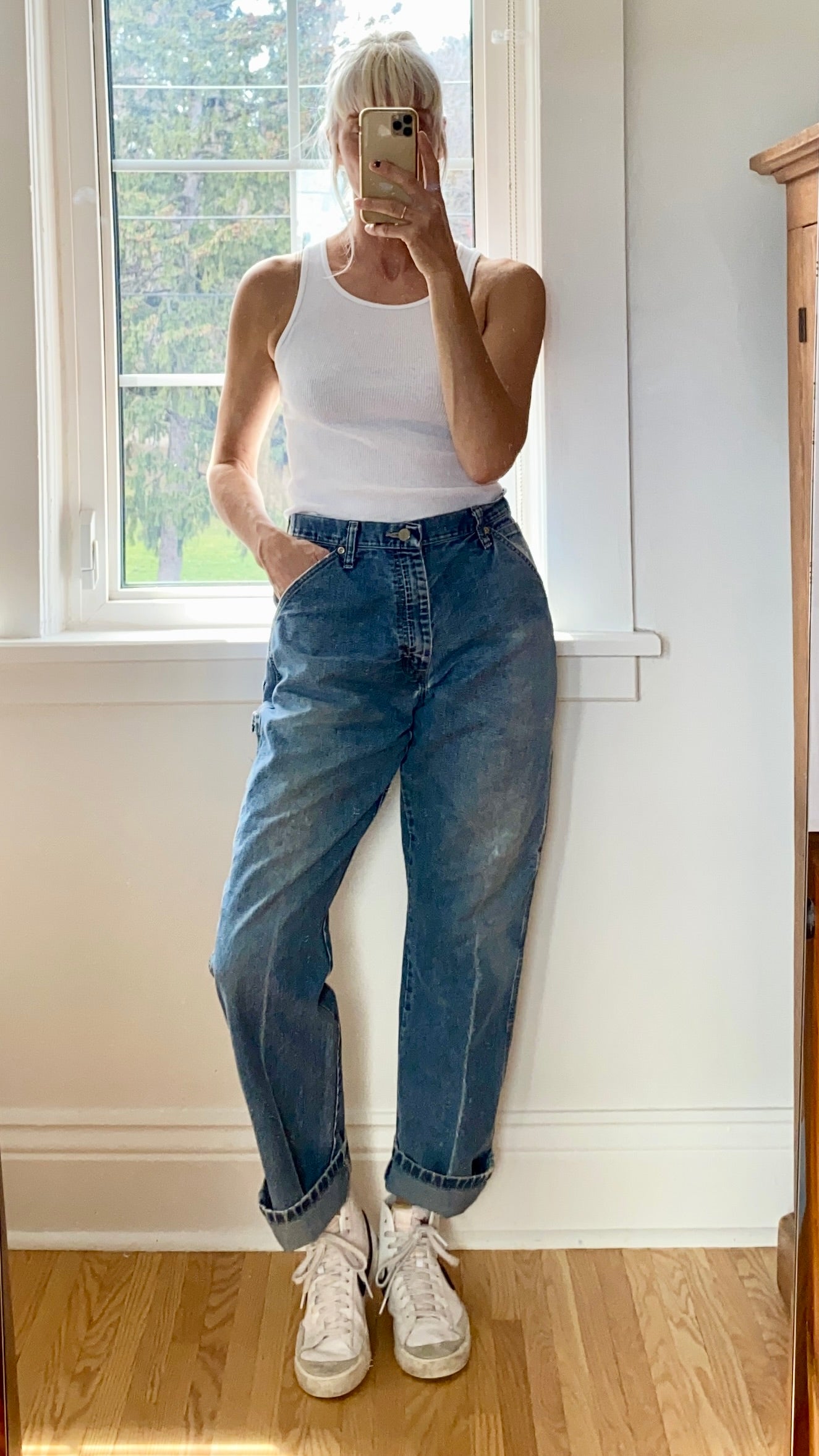 Vintage Wranglers Denim Carpenters Distressed Wash size 32