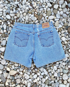 Vintage 1990s Levis Light Wash Denim High Waist Jean Shorts size 34