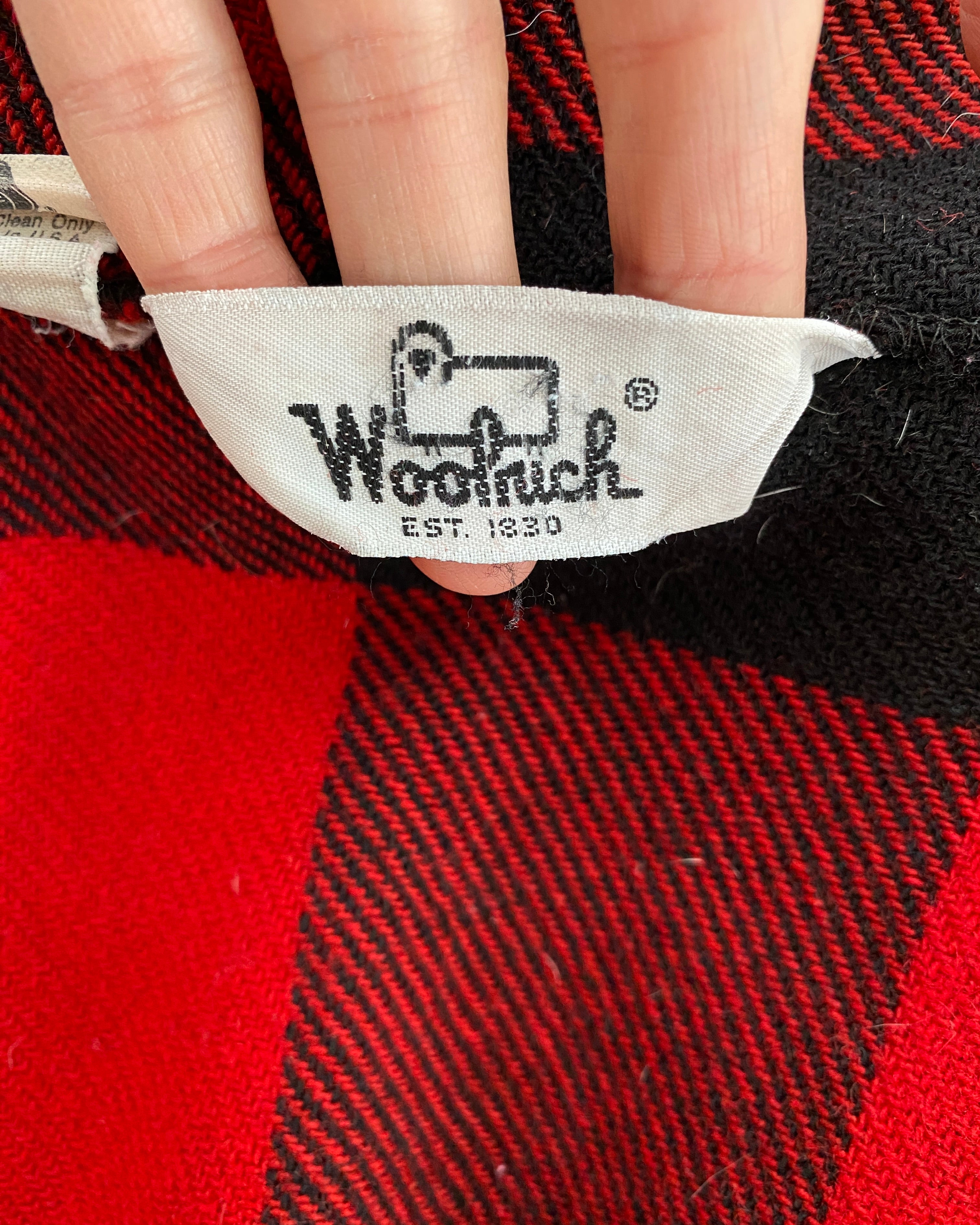 Vintage 1970s Woolrich Wool Buffalo Plaid Hunting Shacket Outdoorsman USA L