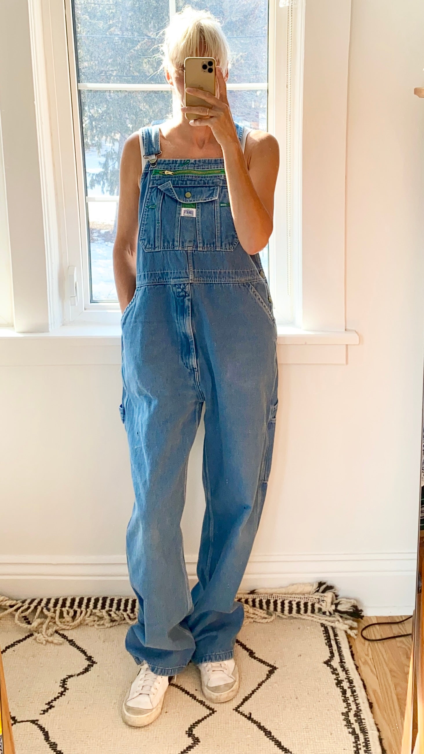 Vintage Liberty Denim Carpenter Overalls Light to Medium Wash Size L/XL