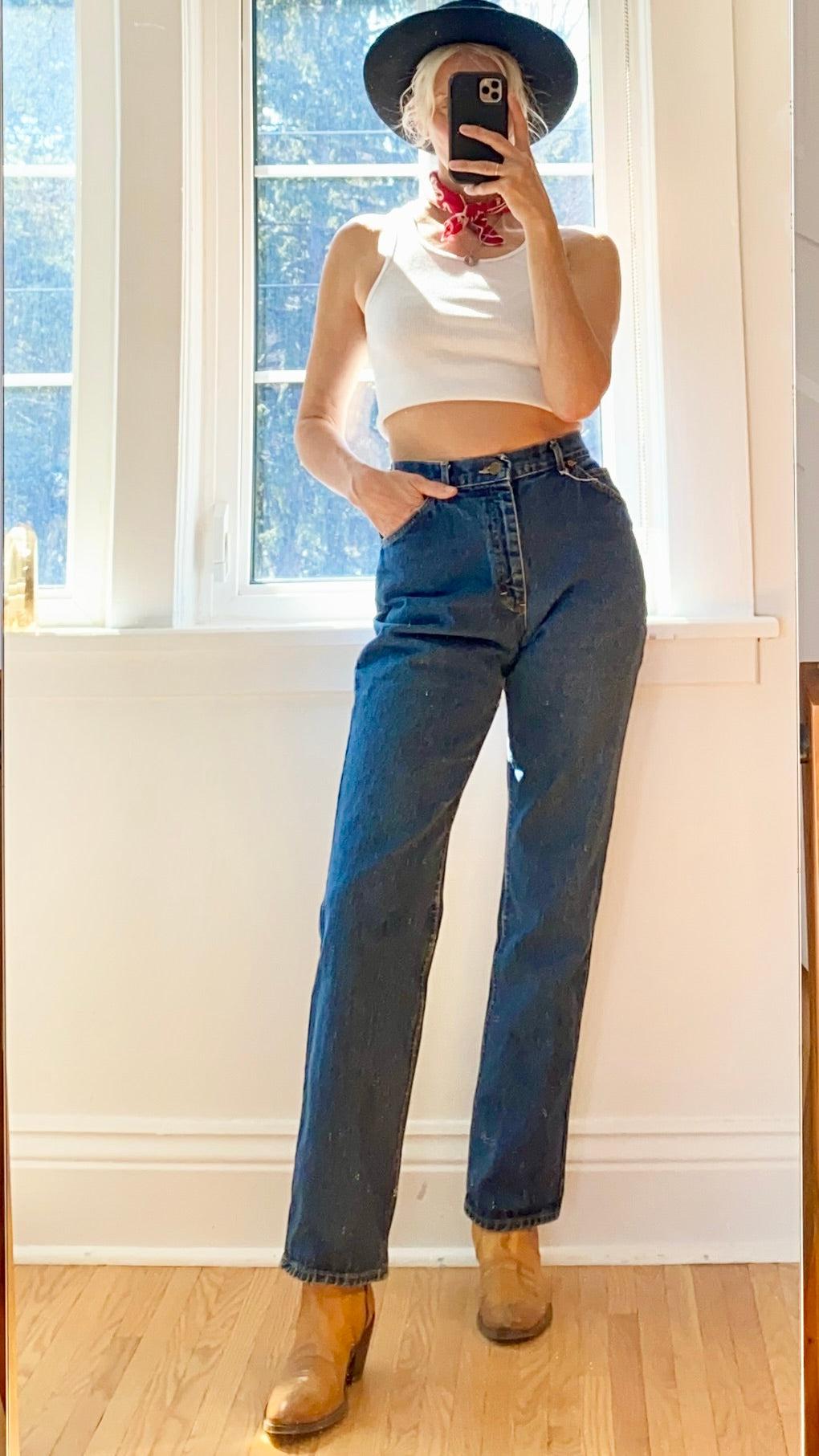 Vintage LEE Riders Made in USA Dark Wash Jeans 28 29