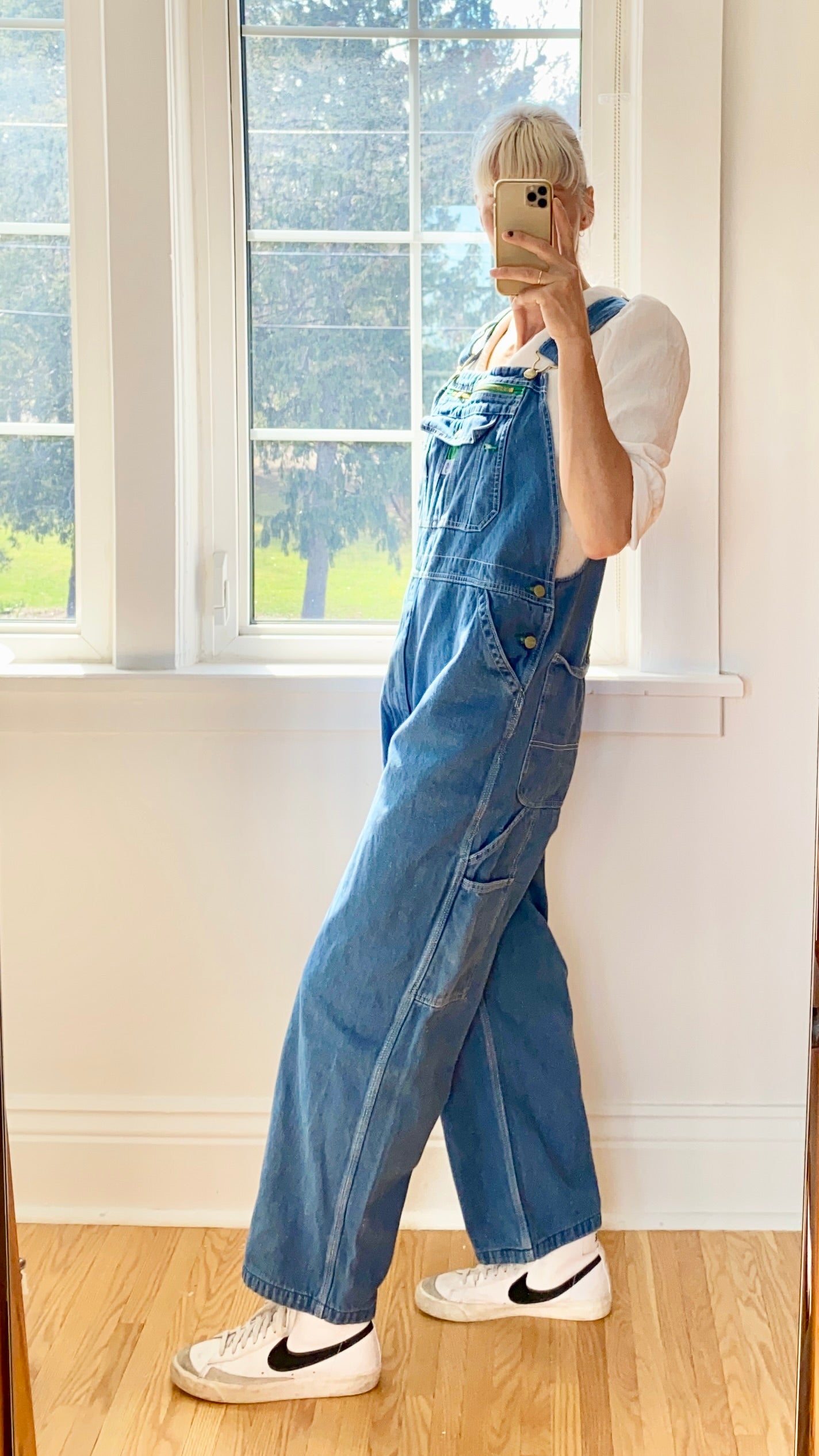 Vintage Liberty Denim Carpenter Overalls Medium Blue Wash Size L XL