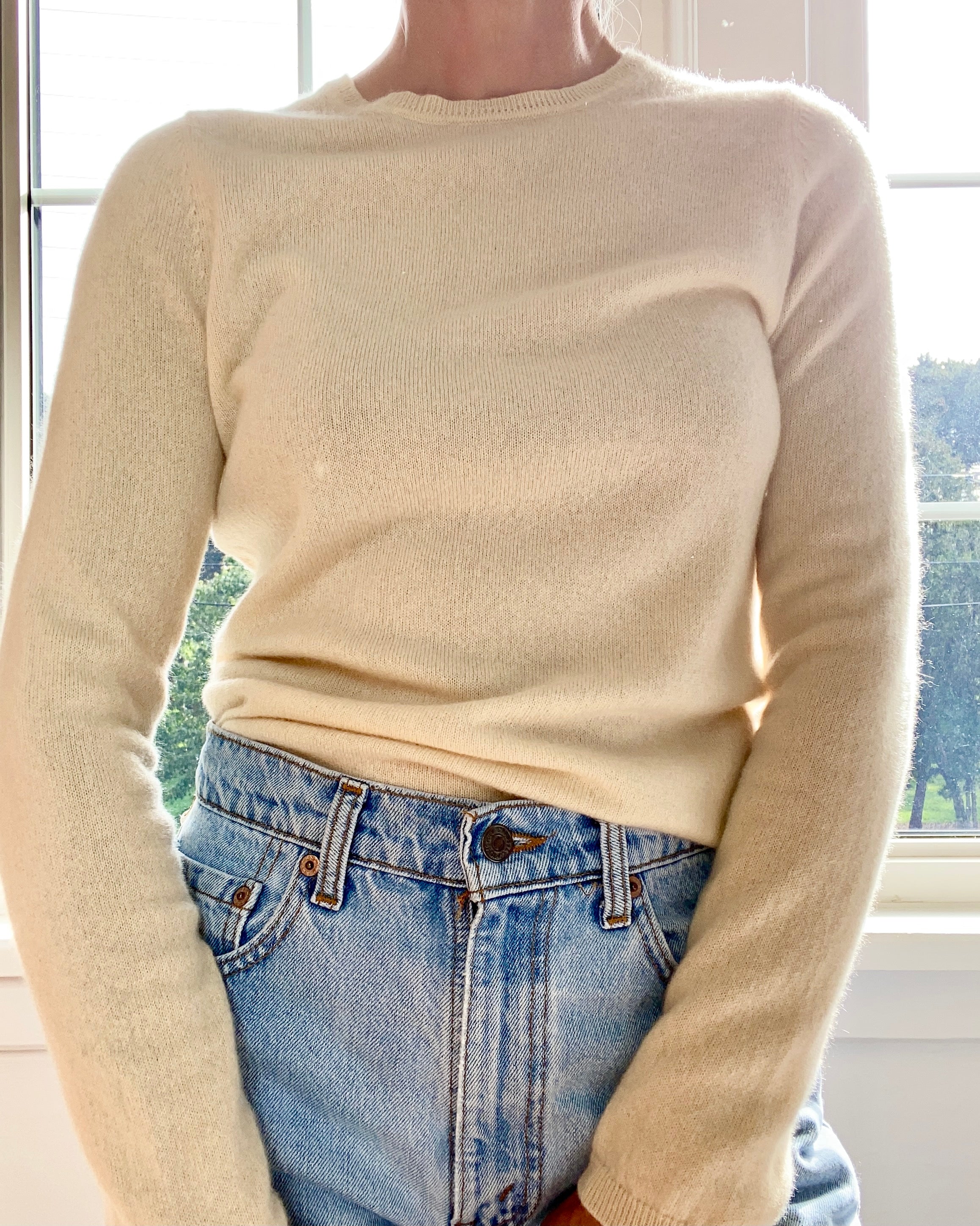 Cashmere Cream Crew Neck