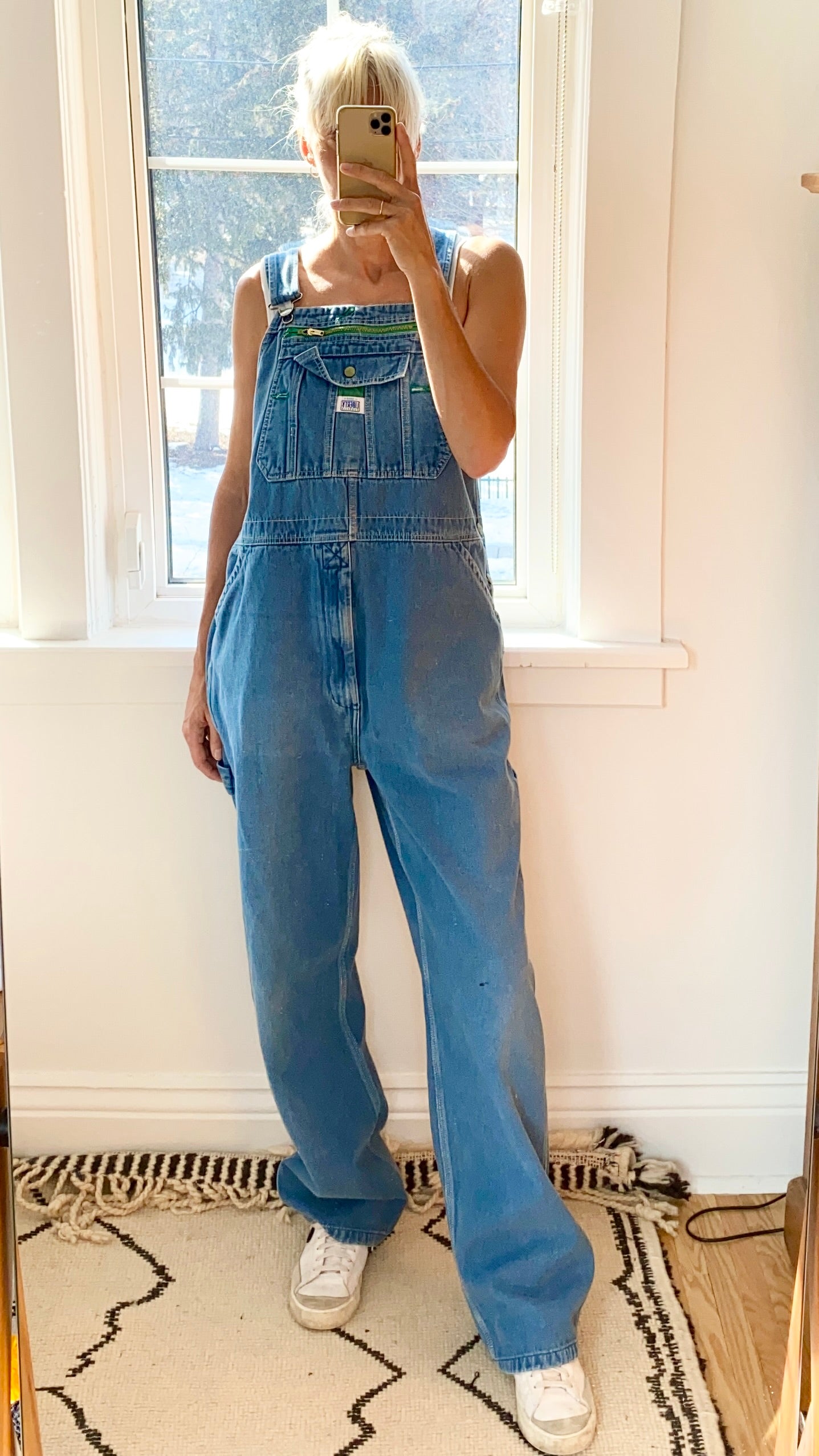 Vintage Liberty Denim Carpenter Overalls Light to Medium Wash Size L/XL