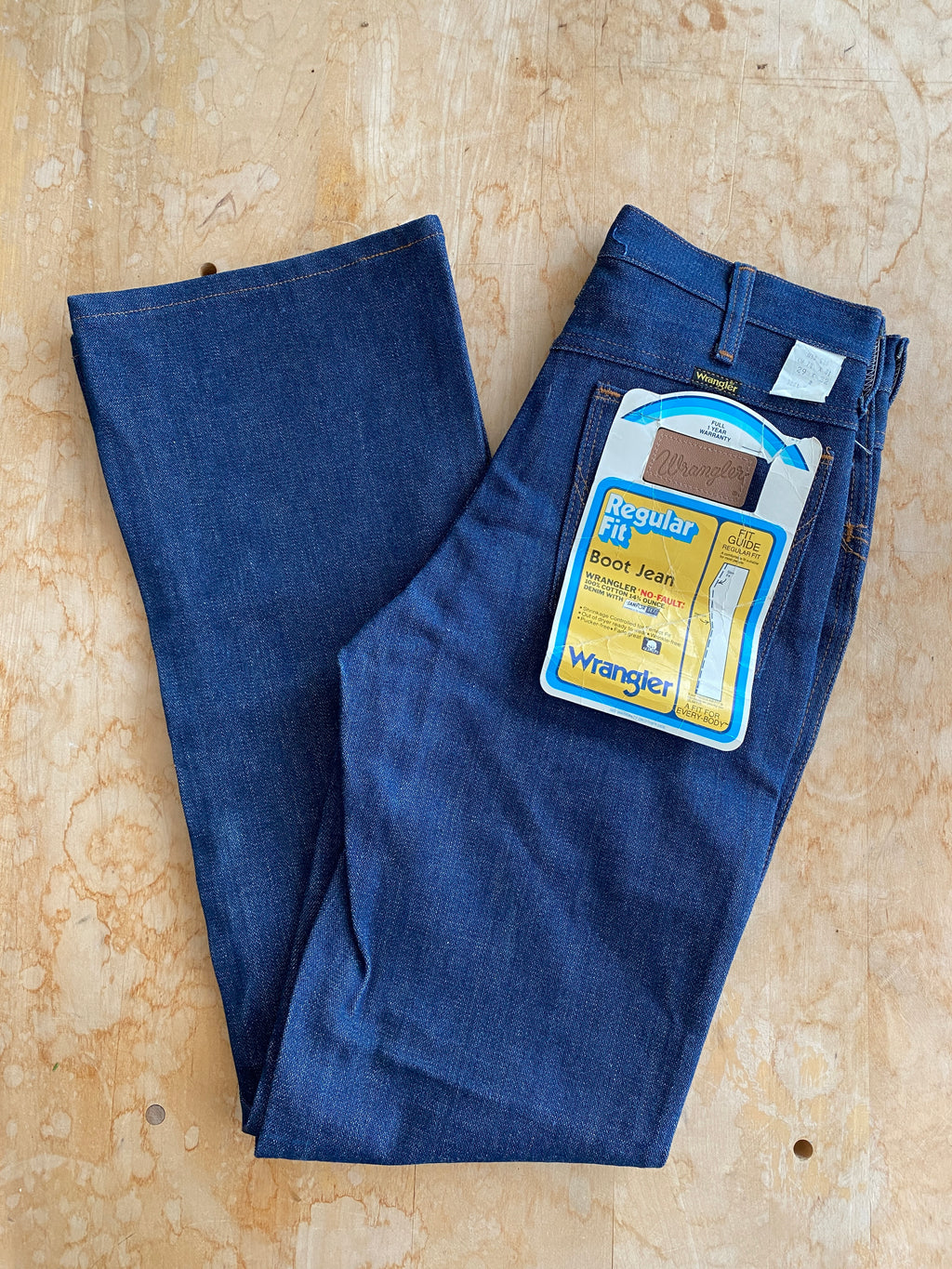 Vintage 1970s Dead Stock Jeans with Tags BOOT JEAN