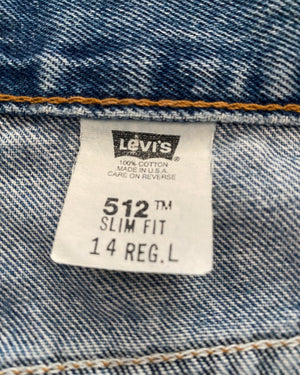 Vintage 1990s Levis 512 High Waist Medium Wash Denim Jeans size 31 Made in USA