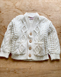 Handknit Vintage Fisherman Cardigan 2-3years
