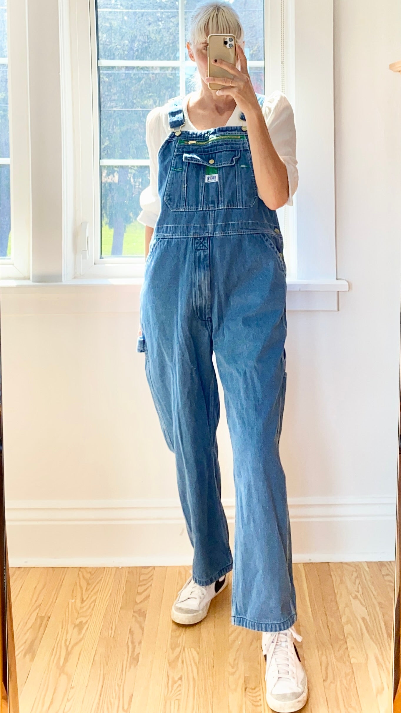 Vintage Liberty Denim Carpenter Overalls Medium Blue Wash Size L XL