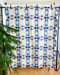 Vintage Wedding Ring Blue & Pink Patchwork Quilt