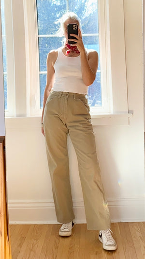 Vintage LEE Carpenters Tan Wash Jeans Pants size 27 28 29