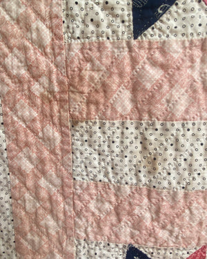 Antique 1850-1890 8 Point Star Patchwork Quilt