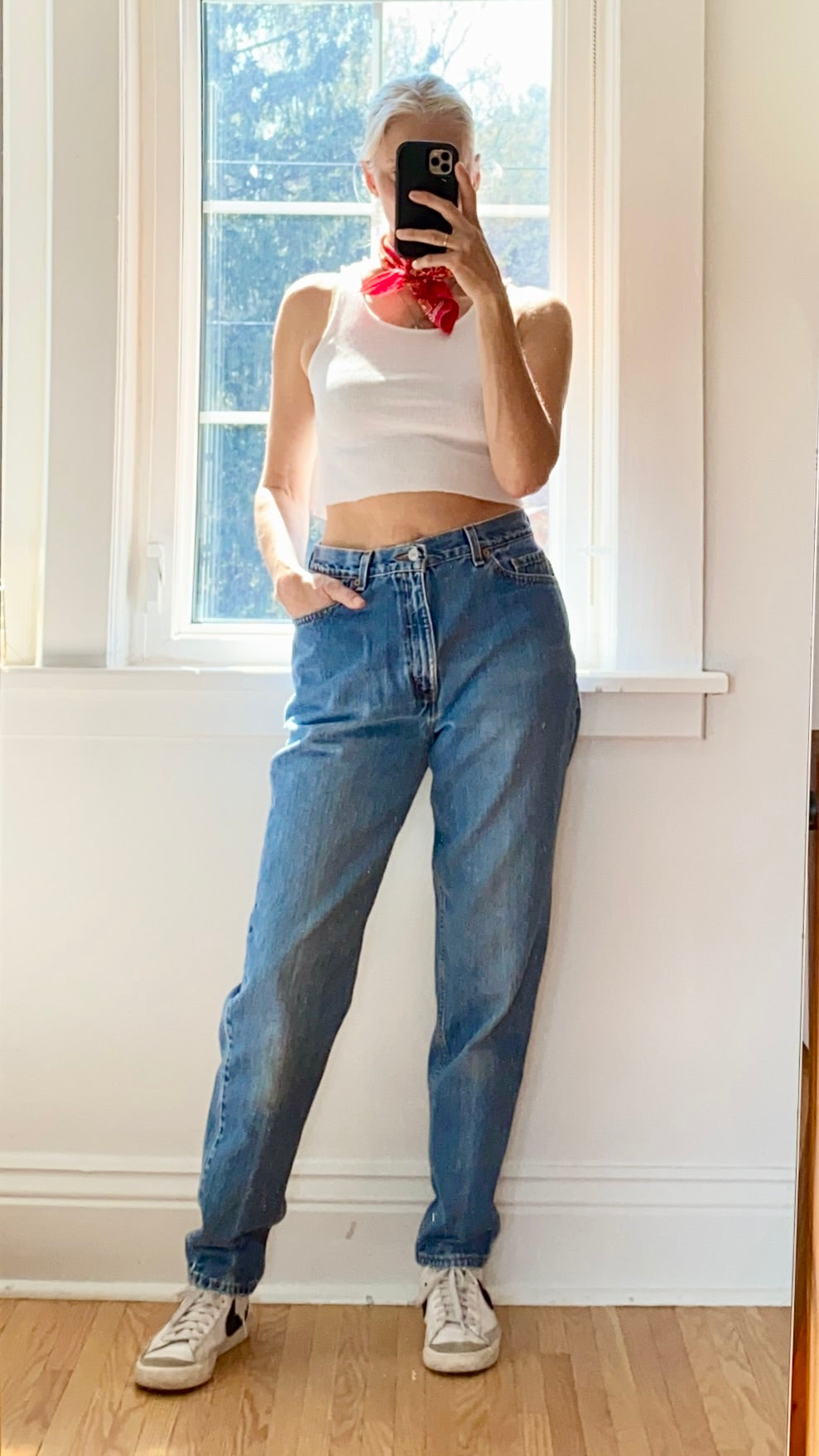 Vintage 1990s Levis 512 High Waist Medium Wash Denim Jeans size 31 Made in USA