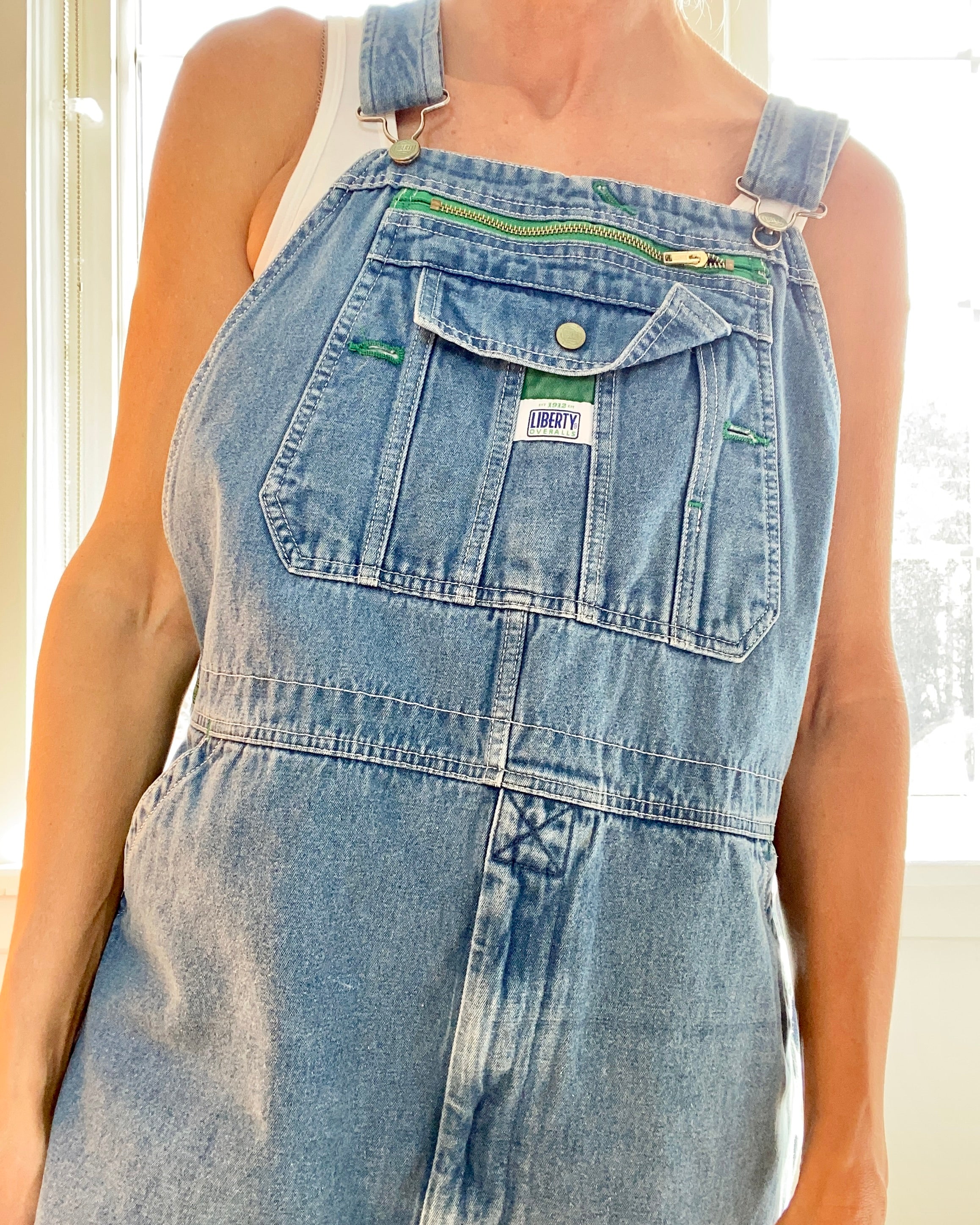 Vintage Liberty Denim Carpenter Overalls Light to Medium Wash Size L/XL