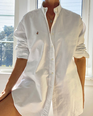 Vintage Ralph Lauren Mens Oxford White Shirt