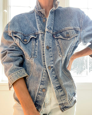 Vintage 1980s Levis Jean Jacket light wash